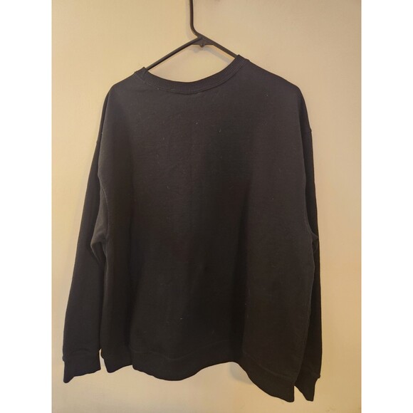 Champion Men's 2X Black Powerblend  Crew Neck  Script Logo Pullover Sweatshirt - Picture 3 of 8